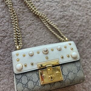 Gucci White and Gold Women's Bag